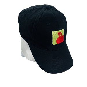 Very Fine Red Apple Hat Adjustable, Black Baseball Cap By Nissin